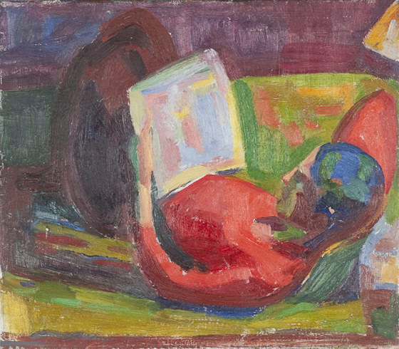 Frau lesend<br />keine Datierung, Öl auf Leinwand, 40 x 35 cm