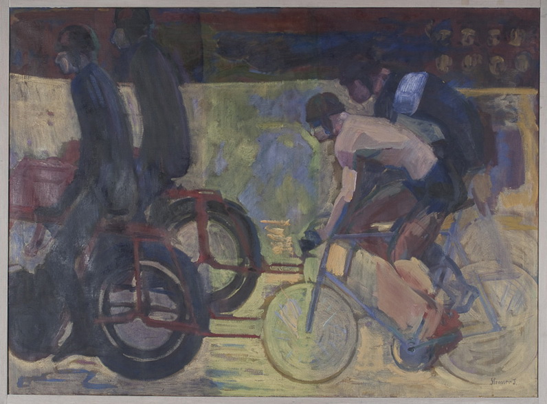 Steherrennen<br />1936, Öl auf Leinwand, 110 x 150 cm