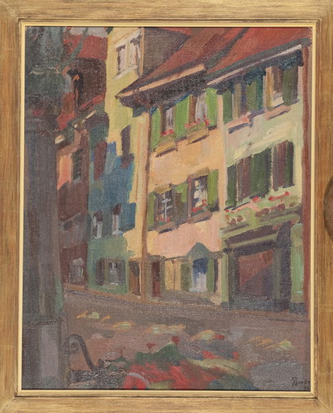 Fröschweid<br />1945, Öl auf Leinwand, 49 x 40 cm