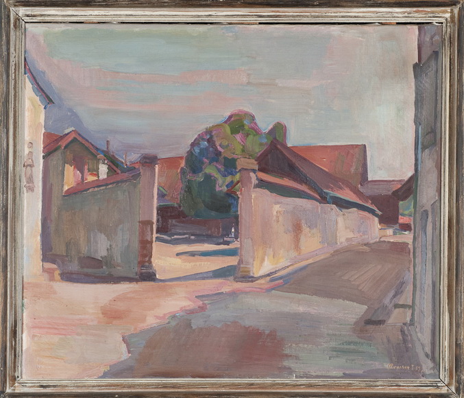 Rheinfelden. Kommanderie<br />1952, Öl auf Leinwand, 62 x 73 cm